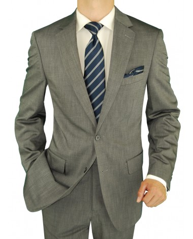 Salvatore Exte Men's 2 Button Sharkskin  - Image1