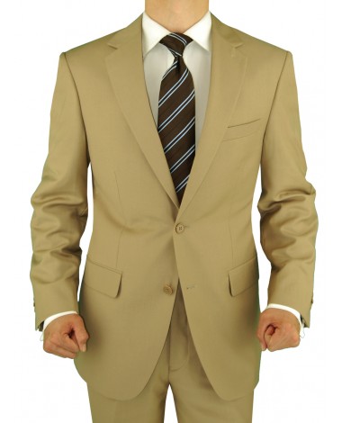 Salvatore Exte Men's 2 Button Tan Beige  - Image1