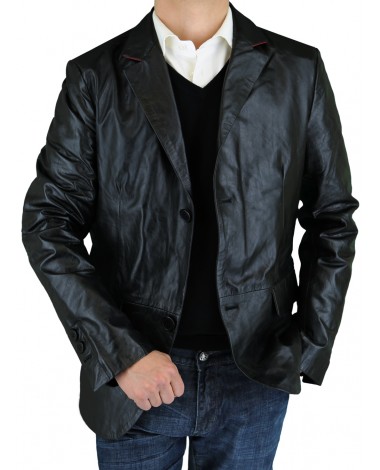 Luciano Natazzi Men's Leather Jacket Mod - Image1