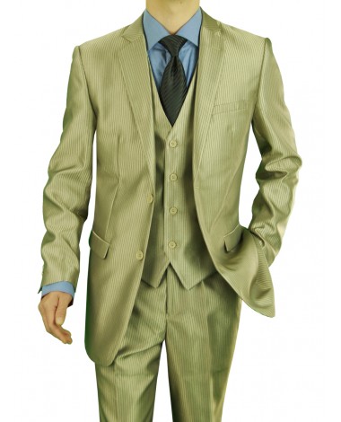 Darya Trading Modern Fit Two Button Thre - Image1