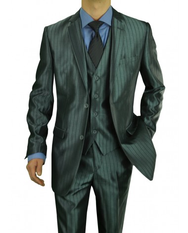 Darya Trading Modern Fit Two Button Thre - Image1
