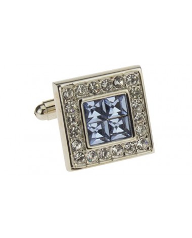 Multi Crystal High Silver Polished Mens  - Image1