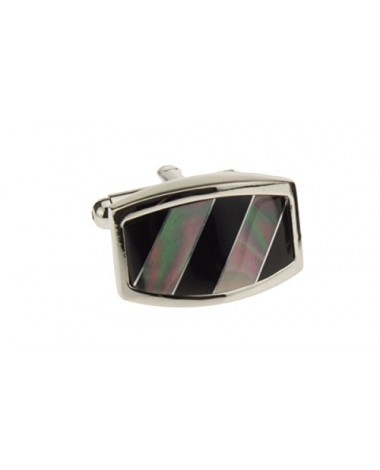 Mother of Pearl & Black Onyx Mens Cuffli - Image1