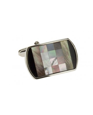 Mother of Pearl & Black Onyx Mens Cuffli - Image1