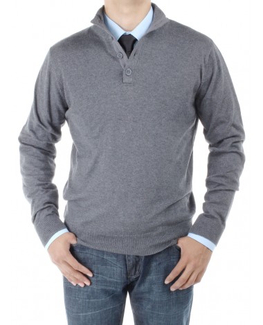 Luciano Natazzi Men's Mock Neck Elbow Pa - Image1