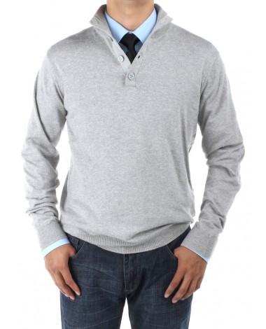 Luciano Natazzi Men's Mock Neck Elbow Pa - Image1
