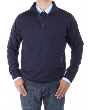 Luciano Natazzi Men's Mock Neck Elbow Pa - Image1