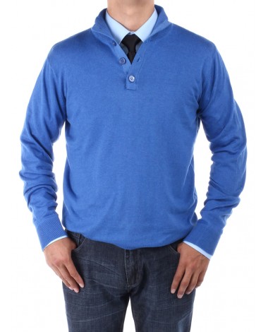 Luciano Natazzi Men's Mock Neck Elbow Pa - Image1