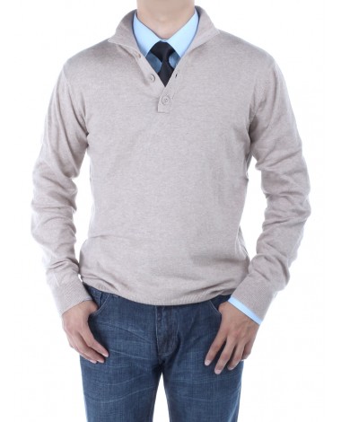 Luciano Natazzi Men's Mock Neck Elbow Pa - Image1