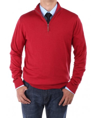 Luciano Natazzi Men's Mock Neck 1/4 Zip  - Image1