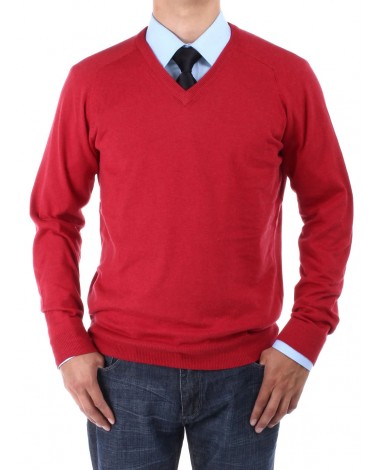 Luciano Natazzi Men's V-Neck Cotton Swea - Image1