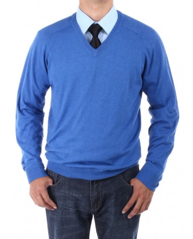 Luciano Natazzi Men's V-Neck Cotton Swea - Image1