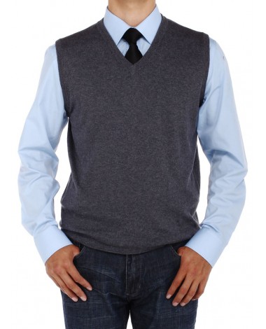 Luciano Natazzi Men's V-Neck Cotton Swea - Image1