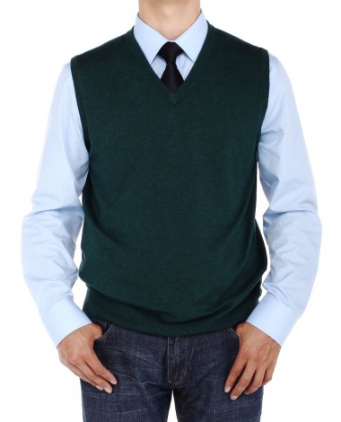 Luciano Natazzi Men's V-Neck Cotton Swea - Image1