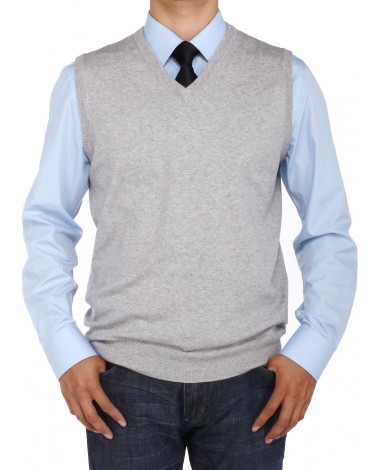 Luciano Natazzi Men's V-Neck Cotton Swea - Image1