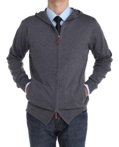 Luciano Natazzi Men's Front Zip Hoodie S - Image1