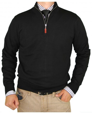 Luciano Natazzi Classic Fit Quarter Zip  - Image1