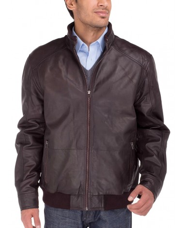 Luciano Natazzi Men's Lambskin Leather V - Image1
