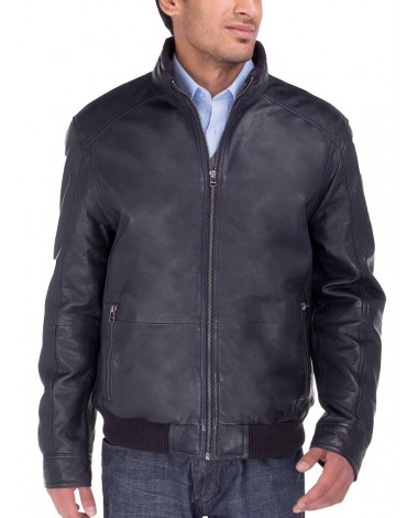 Luciano Natazzi Men's Lambskin Leather V - Image1