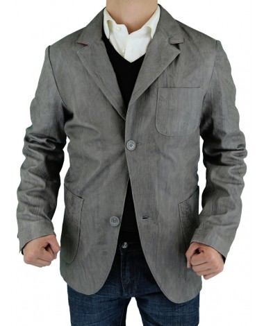 Luciano Natazzi Men's Leather Jacket Fit - Image1