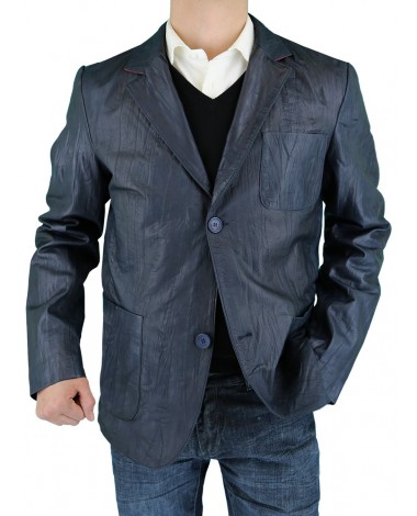 Luciano Natazzi Men's Leather Jacket Fit - Image1