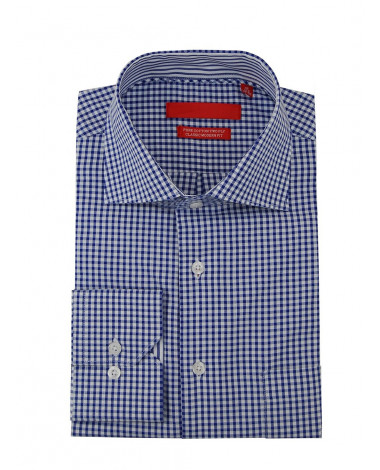 Mens GV Executive Check Dress Shirt Cott - Image1