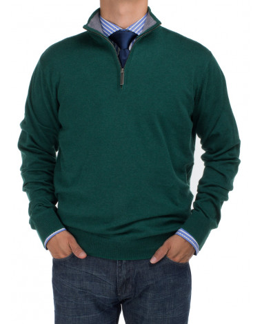 Mens BB Signature Mock Neck 1/4 Zip Swea - Image1
