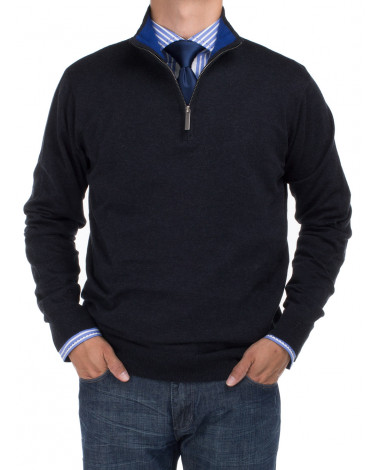Mens BB Signature Mock Neck 1/4 Zip Swea - Image1