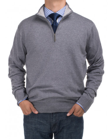 Mens BB Signature Mock Neck 1/4 Zip Swea - Image1