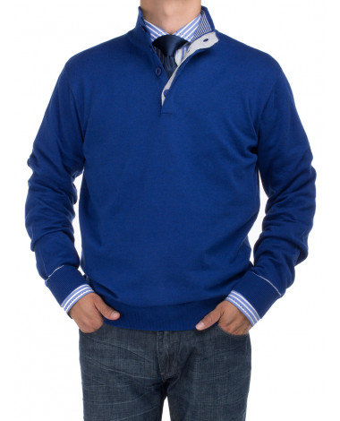 Mens BB Signature Mock Neck 1/4 Button S - Image1