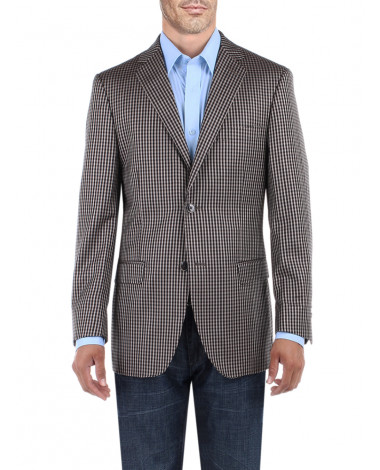 Mens BB Signature Check Modern Two Butto - Image1
