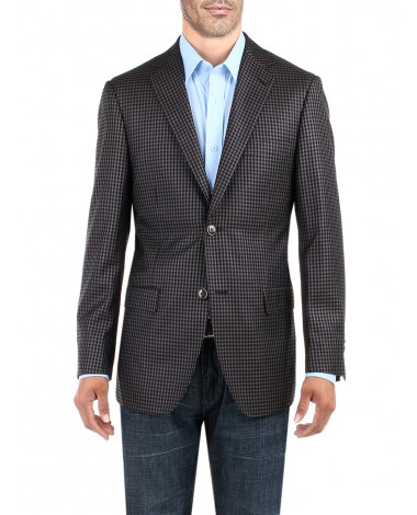 Mens BB Signature Check Modern Two Butto - Image1