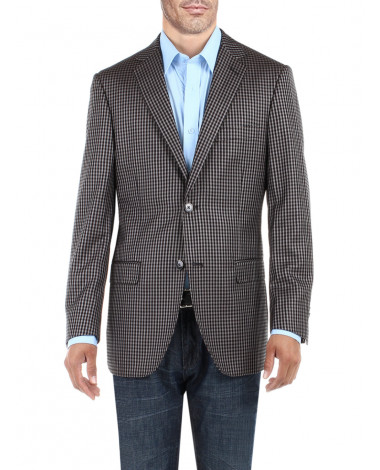 Mens BB Signature Check Modern Two Butto - Image1