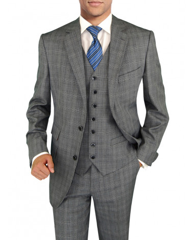 Mens BB Signature Suit Vested Modern Fit - Image1