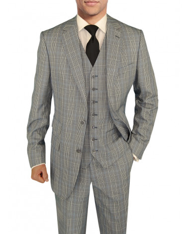Mens BB Signature Suit Vested Modern Fit - Image1