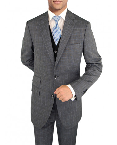 Mens BB Signature Suit Vested Modern Fit - Image1