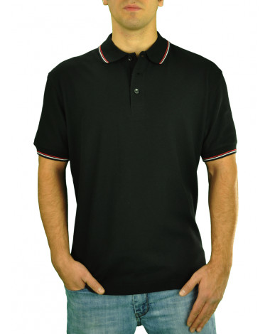 Mens DTI Pique Polo Sport Shirt Solid Sh - Image1