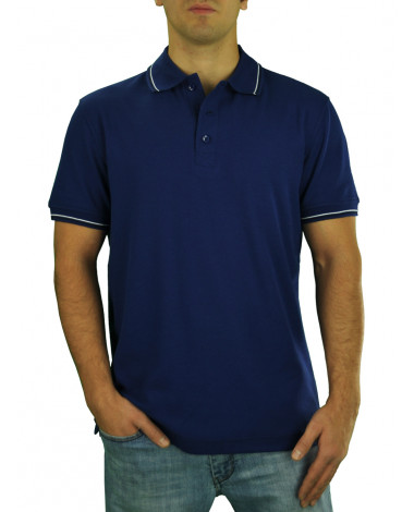 Mens DTI Pique Polo Sport Shirt Solid Sh - Image1