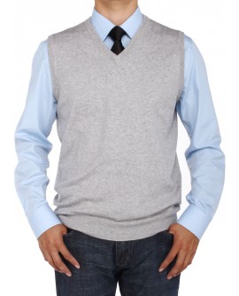 Luciano Natazzi Men's V-Neck Cotton Swea - Image1