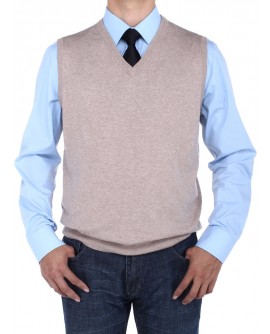 Luciano Natazzi Men's V-Neck Cotton Swea - Image1