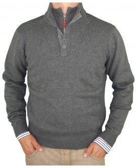 Luciano Natazzi Mens Fashion Double Mock - Image1