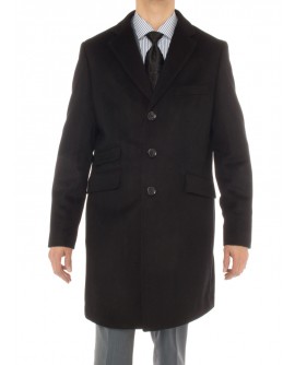 Luciano Natazzi Men's Cashmere Topcoat M - Image1