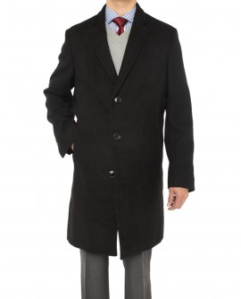 Luciano Natazzi Men's Trend Fit Overcoat - Image1