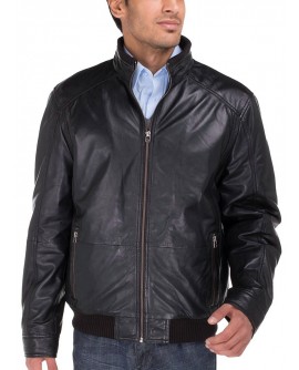 Luciano Natazzi Men's Lambskin Leather V - Image1