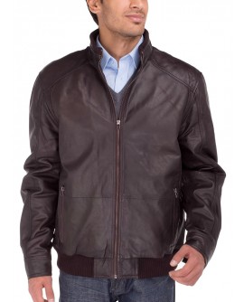 Luciano Natazzi Men's Lambskin Leather V - Image1