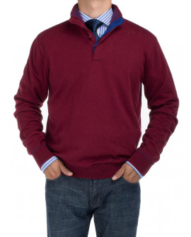 Mens BB Signature Mock Neck 1/4 Button S - Image1
