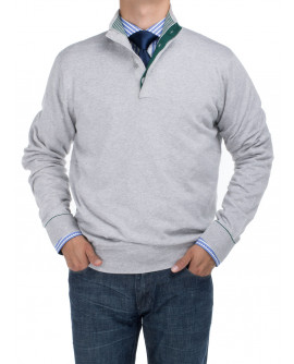 Mens BB Signature Mock Neck 1/4 Button S - Image1
