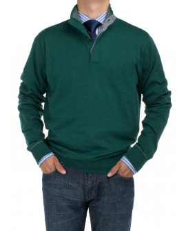 Mens BB Signature Mock Neck 1/4 Button S - Image1