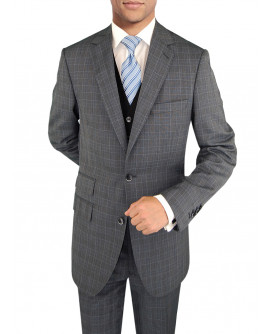 Mens BB Signature Suit Vested Modern Fit - Image1