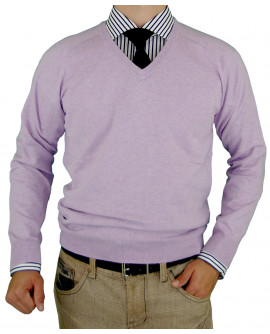 Mens LN V-Neck Cotton Sweater Cashmere T - Image1
